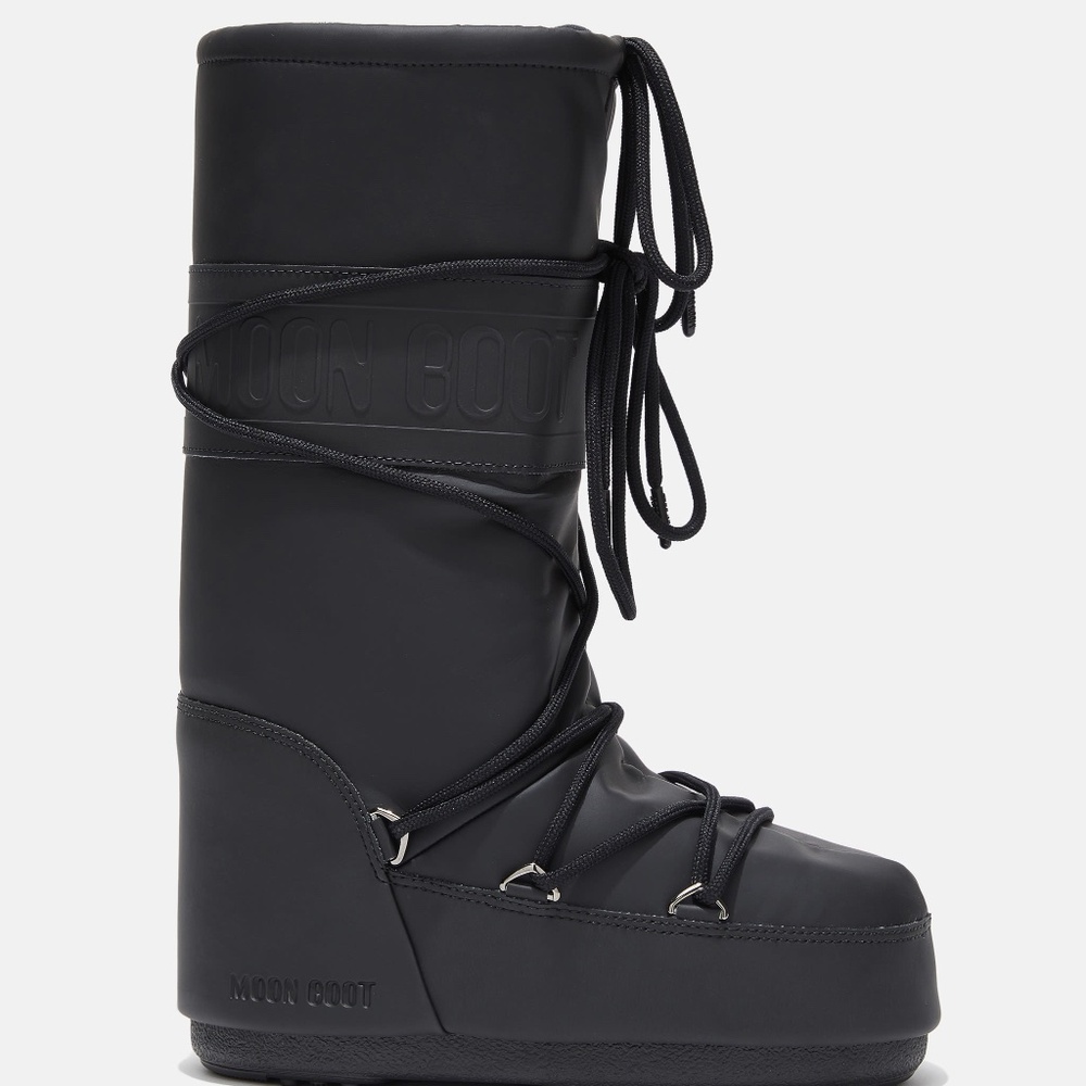 Moon Boot - Icon Black Rubber Boots